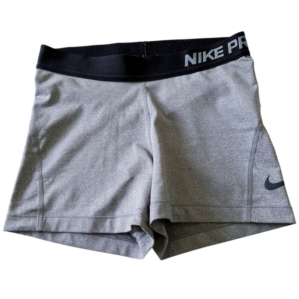 Nike Dri Fit Pro Shorts Women's Compression Yoga Gym Athletic Shorts Size S Gray